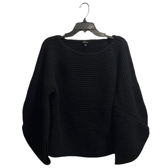 Akris Sweaters - AKRIS • Black cashmere balloon sleeve sweater